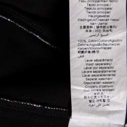 Pre Owned Kenzo Black Cotton Knit Logo Print Sleeve T-Shirt XL