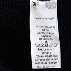 Pre Owned بلوفر كينزو  قطن جلد أسود بتطريز نمر وكم طويل ورقبة مستديرة مقاس صغير - سمول