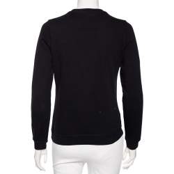 Pre Owned بلوفر كينزو  قطن جلد أس ود بتطريز نمر وكم طويل ورقبة مستديرة مقاس صغير - سمول