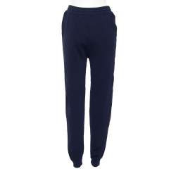 مملوكة مسبقًا Kenzo Blue Logo Jacquard Knit Joggers S