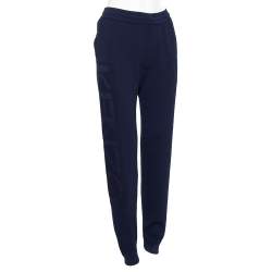مملوكة مسبقًا Kenzo Blue Logo Jacquard Knit Joggers S