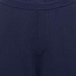 مملوكة مسبقًا Kenzo Blue Logo Jacquard Knit Joggers S
