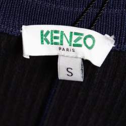 مملوكة مسبقًا Kenzo Blue Logo Jacquard Knit Joggers S