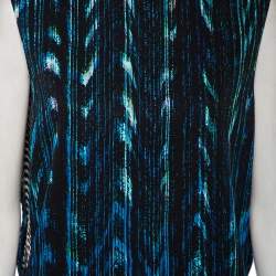 Pre Owned Kenzo Multicolor Printed Textured Sleeveless Top S