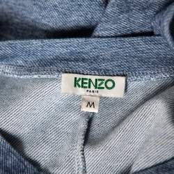 مملوكة مسبقًا Kenzo Navy Blue Cotton Knit Oversized T-Shirt M