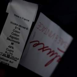 Pre Owned توب كينزو بلا أكتاف حزام قطن كحلي مقاس صغير