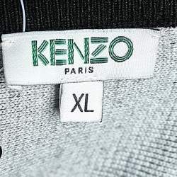 Pre Owned Kenzo Black Wool & Cotton Knit Flared Mini Skirt XL