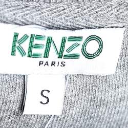 Pre Owned كنزة كينزو قطن تريكو رصاصي بتطريز عين مقاس صغير - سمول 