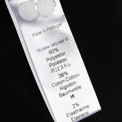 Pre Owned Kenzo Black Fleece Lined Lotus Eye Embroidered Neoprene Sweatshirt M