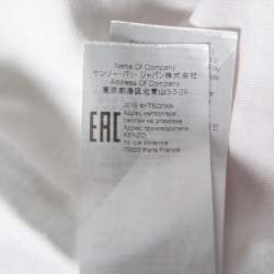 Pre Owned Kenzo Pink & White Gradient Effect Cotton Tiger Embroidered T-Shirt M