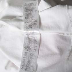 Pre Owned Kenzo Pink & White Gradient Effect Cotton Tiger Embroidered T-Shirt M