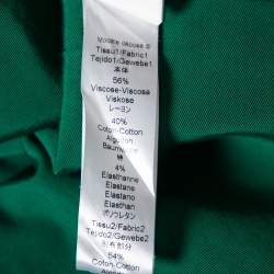 Pre Owned توب كينزو قطن أخضر رقبة مستديرة مقاس صغير (سمول)