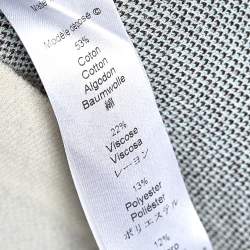 Kenzo Off White Circle Patterned Cotton Knit Shift Dress S
