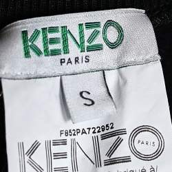 مملوكة مسبقًا Kenzo Black Logo Printed Knit Joggers S