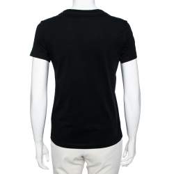 Pre Owned Kenzo Black Cotton Tiger Printed Short Sleeve T-Shirt S