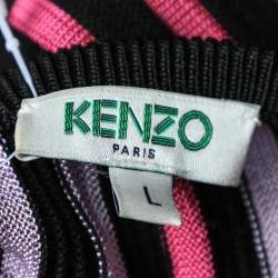 Pre Owned Kenzo Multicolor Rib Knit Tunic L