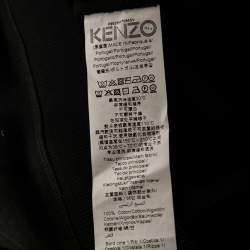 Pre Owned سويت شيرت برقبة مستديرة كينزو لوركس وقطن أسود طباعة نمر مقاس وسط -ميديوم