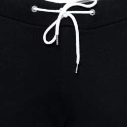 Pre Owned Kenzo Black Cotton Logo Printed Joggers XS