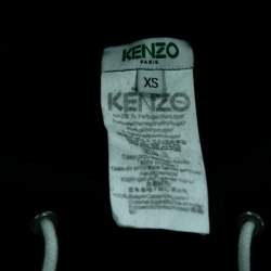 Pre Owned Kenzo Black Cotton Logo Printed Joggers XS