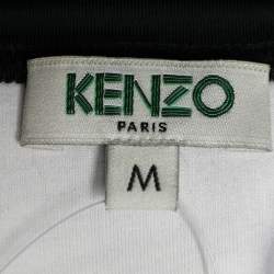 Kenzo Blue Neoprene Printed Sleeveless Oversized Top M
