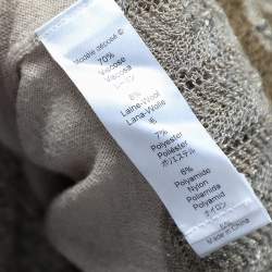 Kenzo Beige Wool & Mohair Tiered Mini Dress S