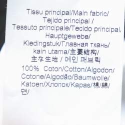 Pre Owned Kenzo White Cotton Ruffled Overlay Detail Belted Shirt S