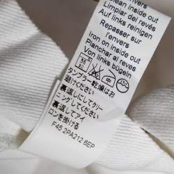 Pre Owned Kenzo White Stretch Denim Tapered Jeans M