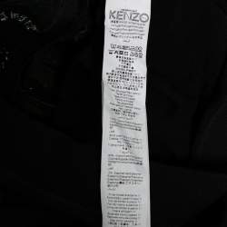 Pre Owned Kenzo Black Cotton Eye Embroidered Sweatshirt S