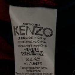 Pre Owned Kenzo Multicolor Printed Silk Top L