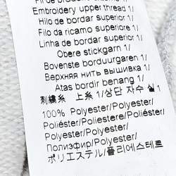 Pre Owned Kenzo Grey Mélange Paisley Embroidered Flared Dress XS