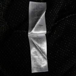 Pre Owned Kenzo Black Patterned Lurex Knit Midi Pencil Skirt M