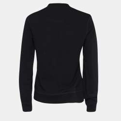 مملوكة مسبقًا بلوفر كينزو تريكو تيري أسود مطرز نمر مقاس صغير (سمول)