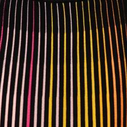 Pre Owned Kenzo Black Knit Rainbow Pleated Midi Skirt M