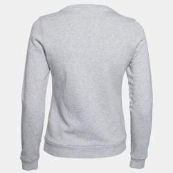 Pre Owned سويتر كينزو تريكو رصاصي مزخرف جانغل رقبة مستديرة بأكمام طويلة مقاس صغير جداً ( إكس سمول )