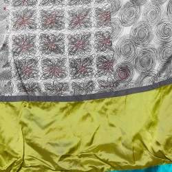 مملوكة مسبقًا Kenzo Military Green Embroidered Embellished Wool Cape Jacket S