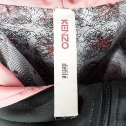 مملوكة مسبقًا Kenzo Military Green Embroidered Embellished Wool Cape Jacket S