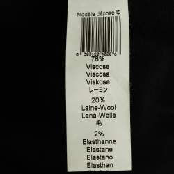 Pre Owned Kenzo Black Jersey Pleat Detailed Sleeveless Dress XL