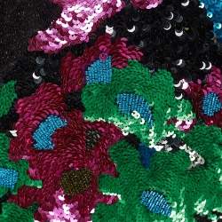 Pre Owned فستان كينزو ترتر بنقشة الزهور متعدد الألوان بنمط واسع مقاس متوسط - ميديوم