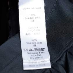 Pre Owned بوليرو كينزو حرير أسود مورد مطبوع بزخرفة مزينة مقاس متوسط - ميديوم