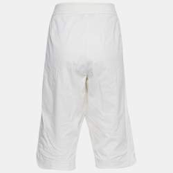 Kenzo Ivory Cotton Long Shorts L
