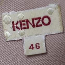 Kenzo Pink Wool & Silk Cut-Out Back Detail Jumpsuit XL