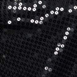 Pre Owned Kenzo Black Sequin Embellished Stretch Silk Draped Neck Dress XL