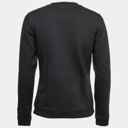 Pre Owned Kenzo Black Tiger Embroidered Crew Neck Long Sleeve Sweatshirt M