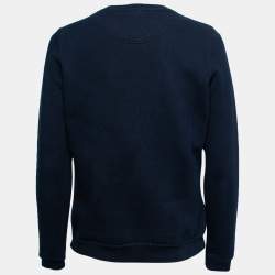Pre Owned Kenzo Blue Cotton Tiger Embroidered Sweatshirt S