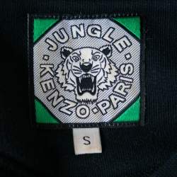 Pre Owned Kenzo Blue Cotton Tiger Embroidered Sweatshirt S