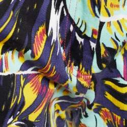 Kenzo Multicolor Printed Stretch Cotton Tapered Jeans Waist: 33"