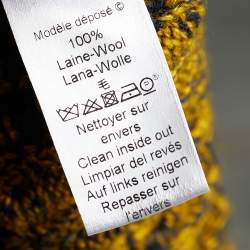 Pre Owned Kenzo Green & Black Cable Knit Tiger Embroidered Sweater Dress S