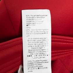 Pre Owned Kenzo Red Cotton Side Logo Embroidered Sweat Pants S