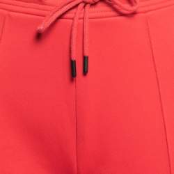 Pre Owned Kenzo Red Cotton Side Logo Embroidered Sweat Pants S
