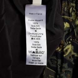 Kenzo Defile Black Paisley Print Silk Maxi Skirt L